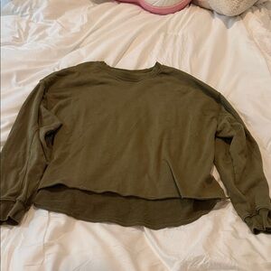 Colsie Olive Green Ribbed Sweatshirt